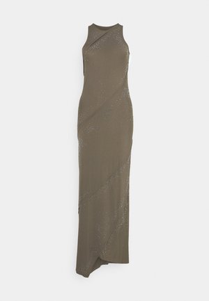 BIAS LONG DRESS - Jersey dress - olive