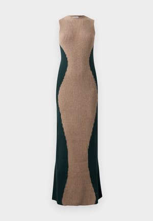 WAVY - Robe pull - beige/dark green