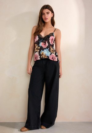 REGULAR FIT - CAMI  - Felső - black floral print