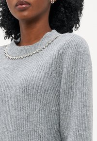 ONLY Petite ONLGAIDA LIFE O NECK - Pulover - medium grey melange