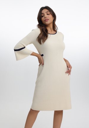 Anna Field by Zalando Strikket kjole - ecru / navy
