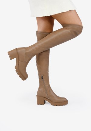 altas mosqueteras beige de mujer | Online en