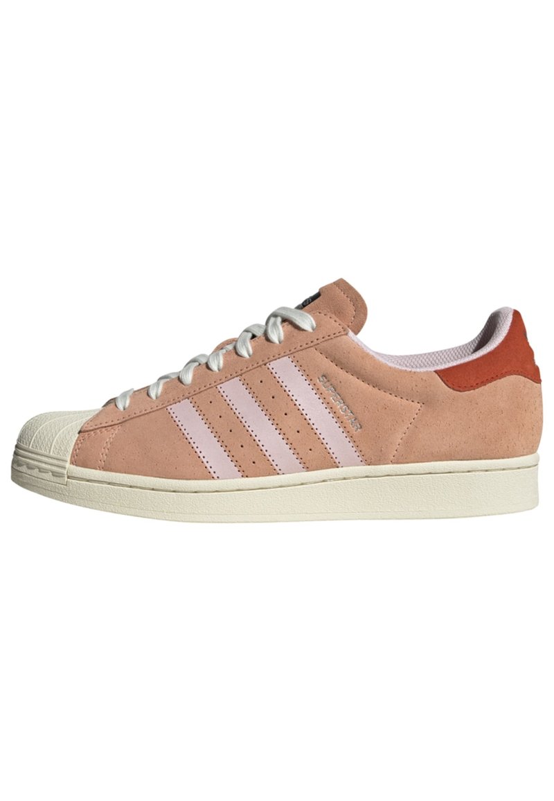 adidas originals blush pink superstar 80's trainers