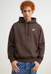 Nike Sportswear SPORTSWEAR CLUB FLEECE - Melegítőfelső - baroque brown/white