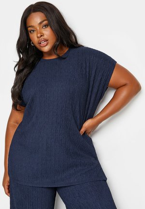 CRINKLE - T-shirt imprimé - navy