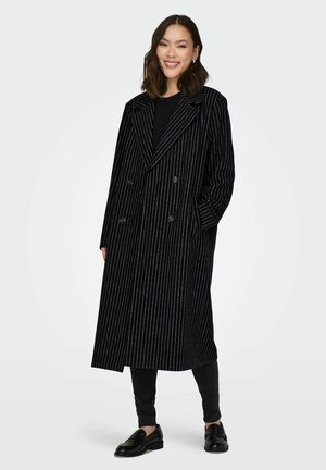 ONLY NADELSTREIFEN - Classic coat - black beauty