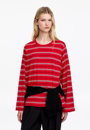 ARKET, ARKET STRIPED LONG-SLEEVED T-SHIRT - T-shirt à manches longues - red