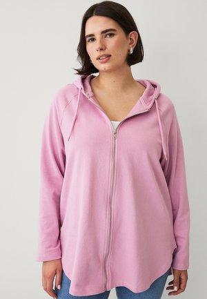 Sweater met rits - pink