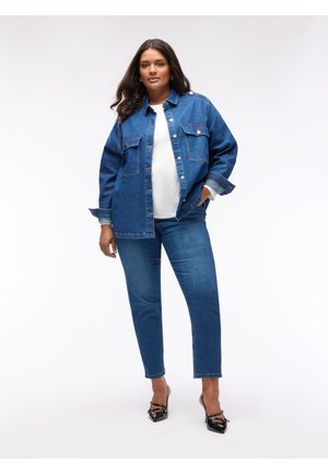 Terranova, PANTALONE JEANS LUNGO TINTA UNITA, ciemnoniebieski