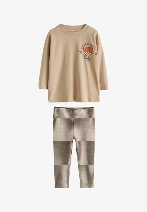 Next, GRAPHIC PRINTED TOP AND LEGGING SET - Legging (type pantalon) - cream harvest market