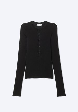 Weekday, HENNY HENLEY - Μπλούζα με μακριά μανίκια - black