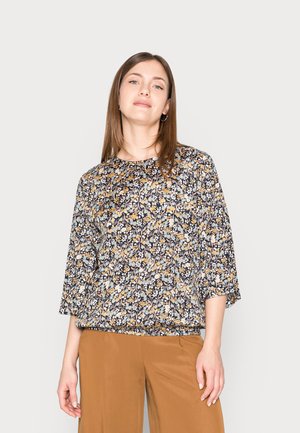 KAGRENA BLOUSE - Blusa - blue / yellow