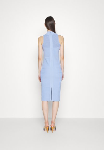 Hervé Léger OTTOMAN SHADOW STRIPE MIDI DRESS - Tubino - glacier