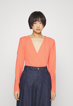 ONLY Petite ONLSMILE WRAP BODYSTOCKING  - Μπλούζα με μακριά μανίκια - georgia peach