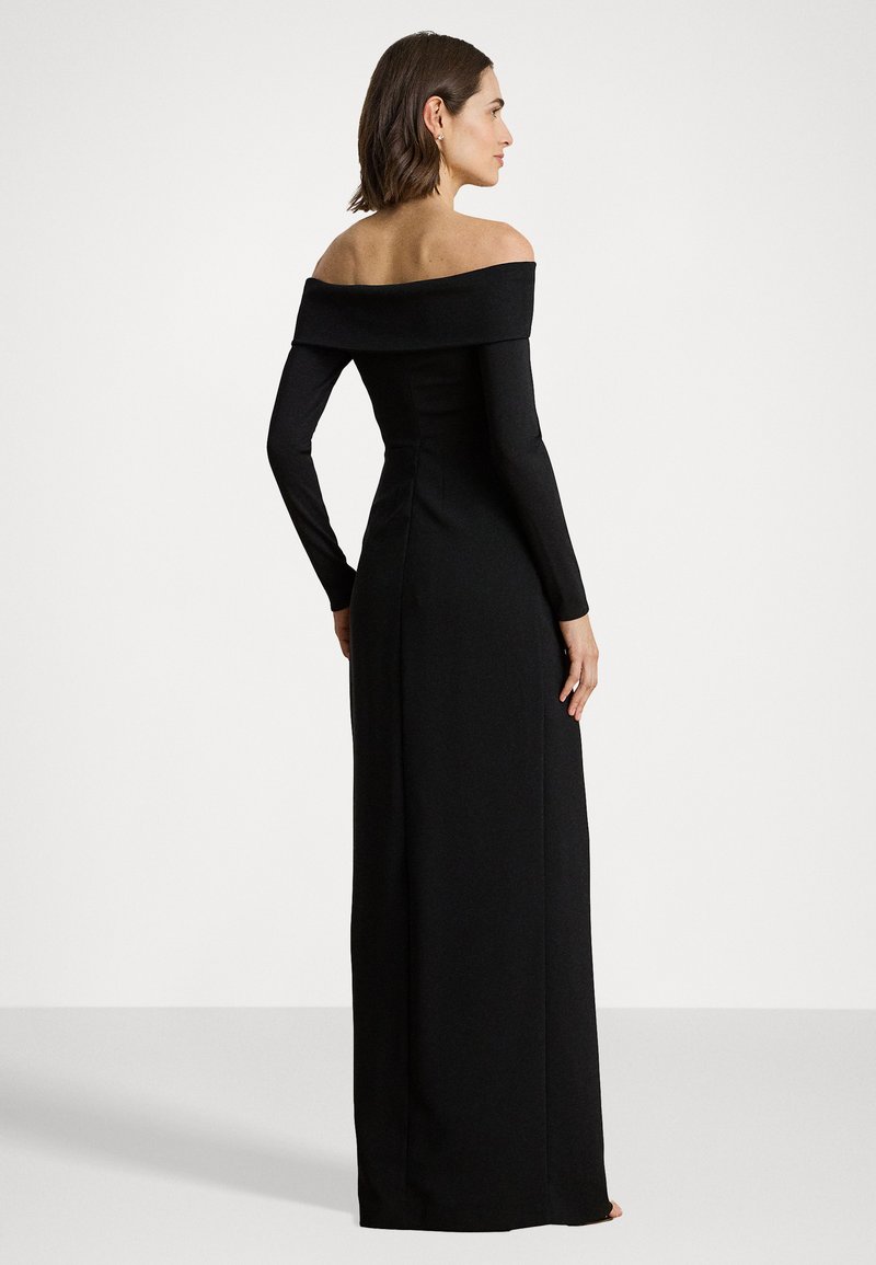 Lauren Ralph Lauren RIB-KNIT & CREPE OFF-THE-SHOULDER GOWN - Occasion wear  - black - Zalando.co.uk