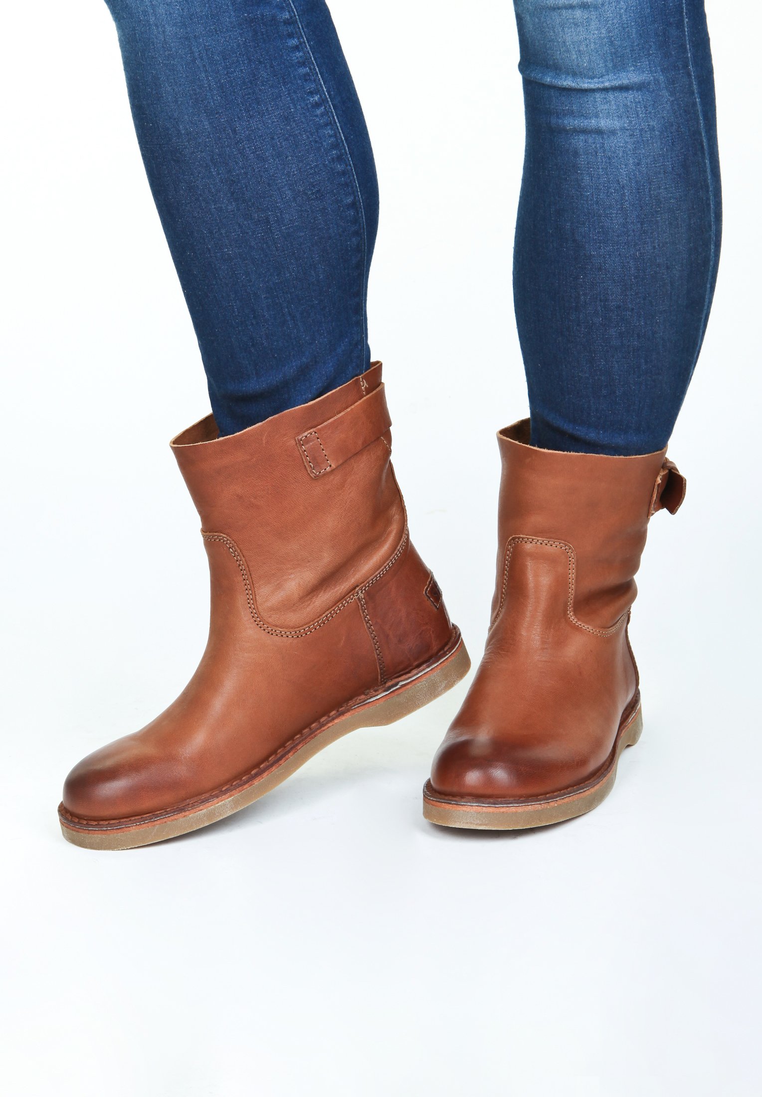 Shabbies Amsterdam MIT DEKORATIVER SCHNALLE - Korte laarzen - cognac/Cognac  - Zalando.nl