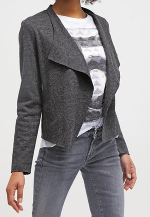 Cardigan - mottled dark grey
