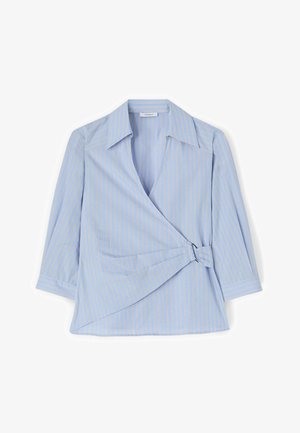 Motivi, CAMICIA WRAP A RIGHE - Blouse - azzurro