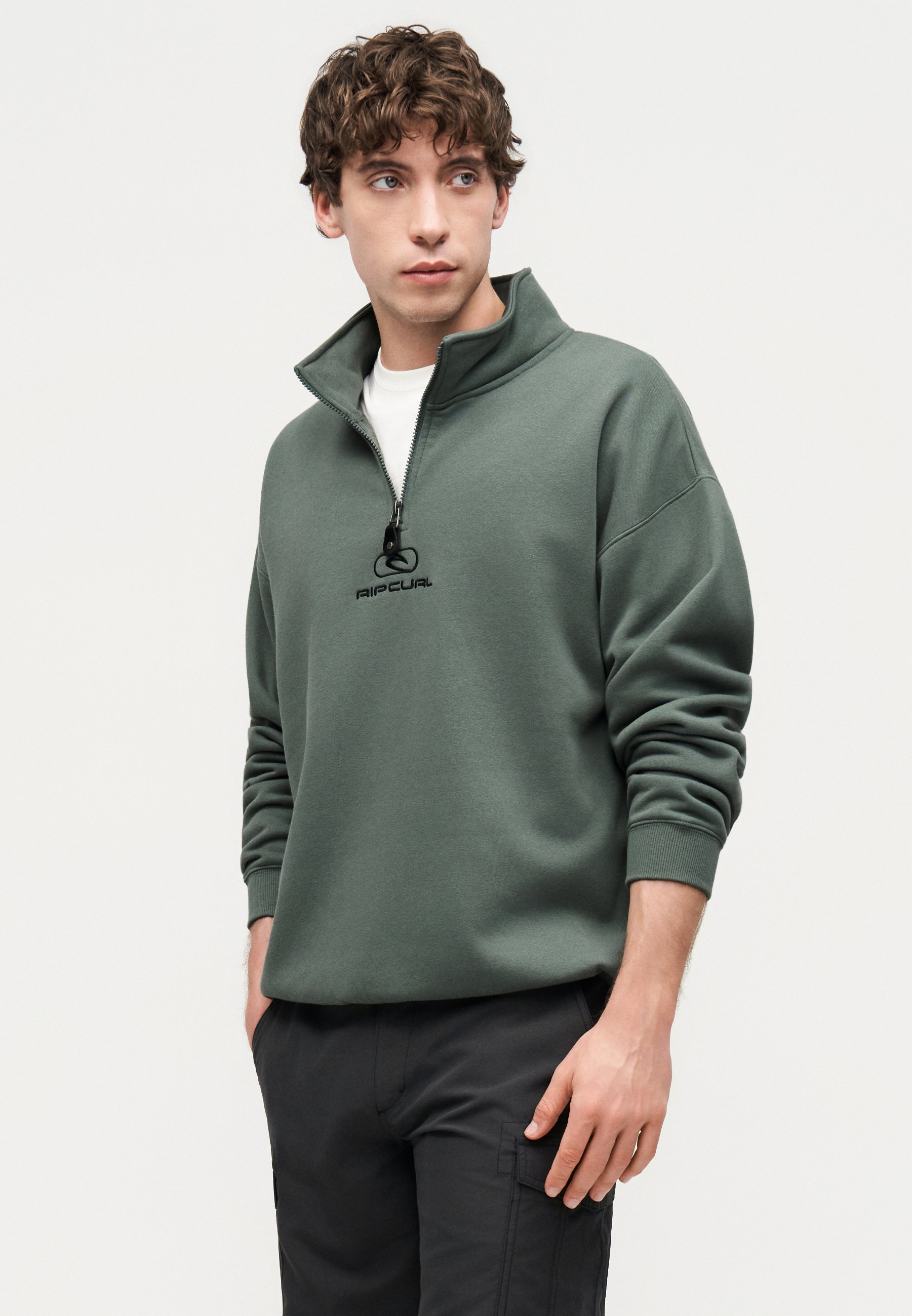 Rip Curl PILL ICON ZIP CREW UNISEX - Sweatshirt - moss/evergreen