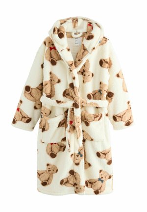 REGULAR FIT - Badjas - cream teddy bear print
