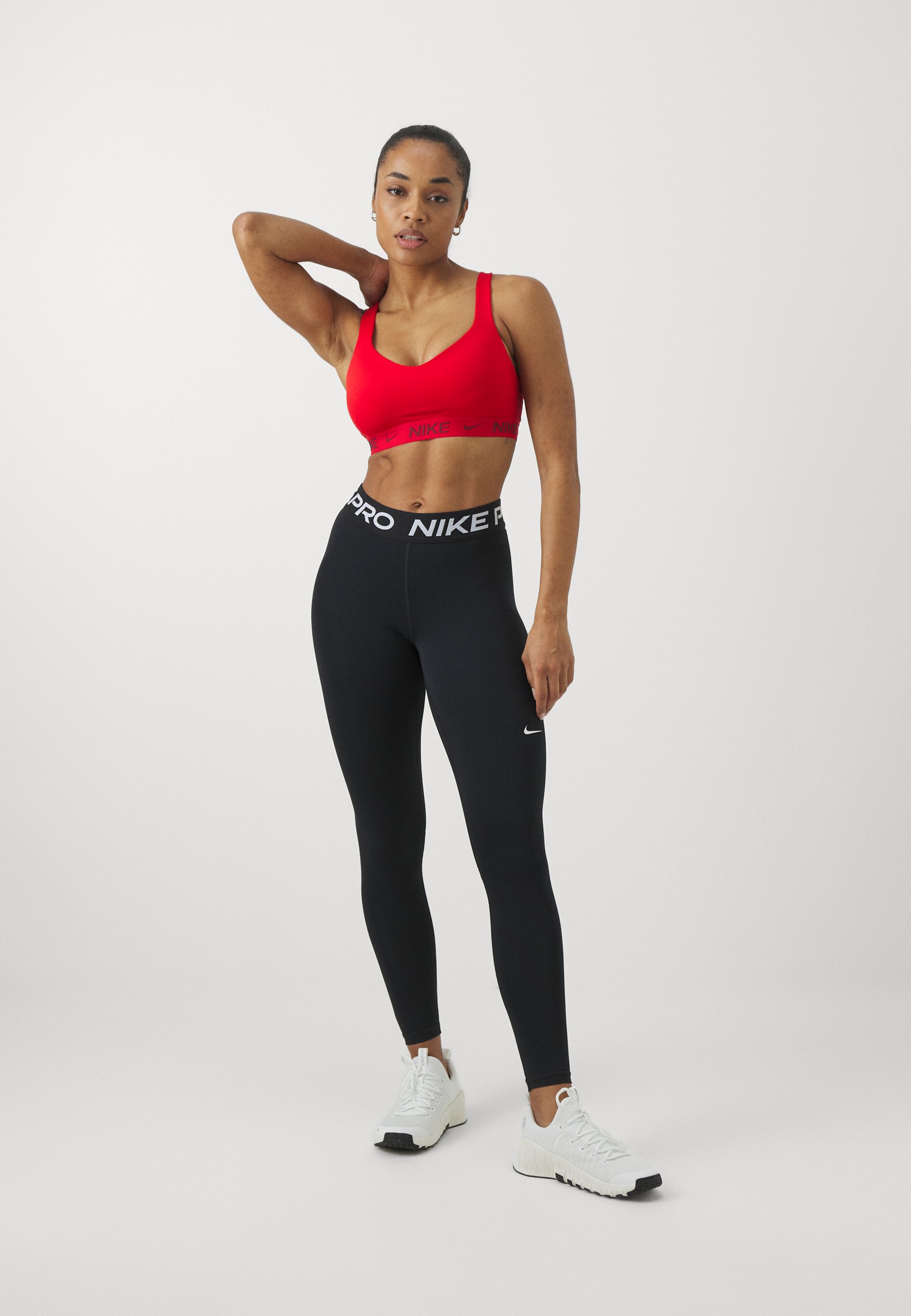 red and black nike sports bra