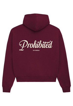 PROHIBITED Felpa con cappuccio - bordeaux
