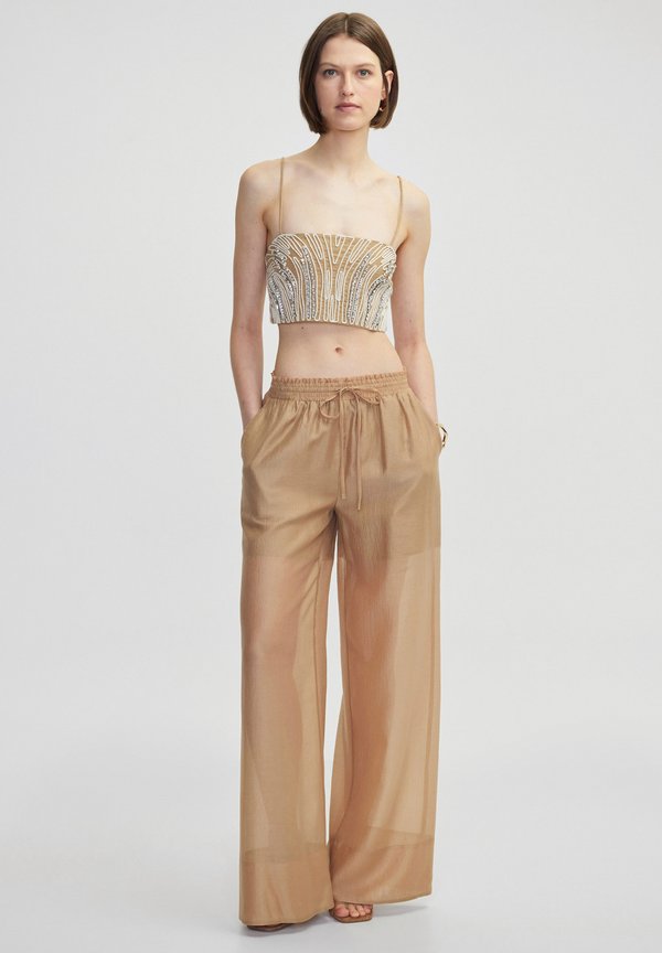 ELASTIC WAIST - Stoffhose - beige