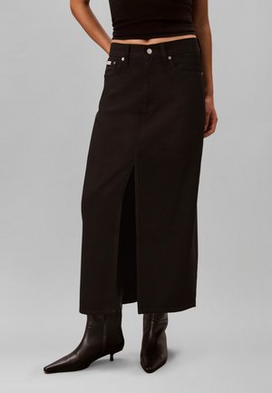 Calvin Klein Jeans, DENIM MAXI SKIRT - Дънкова пола - classic black