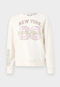 NEW YORK RHINESTONE LOGO CREW NECK - Sweatshirt - eggnog/bliss