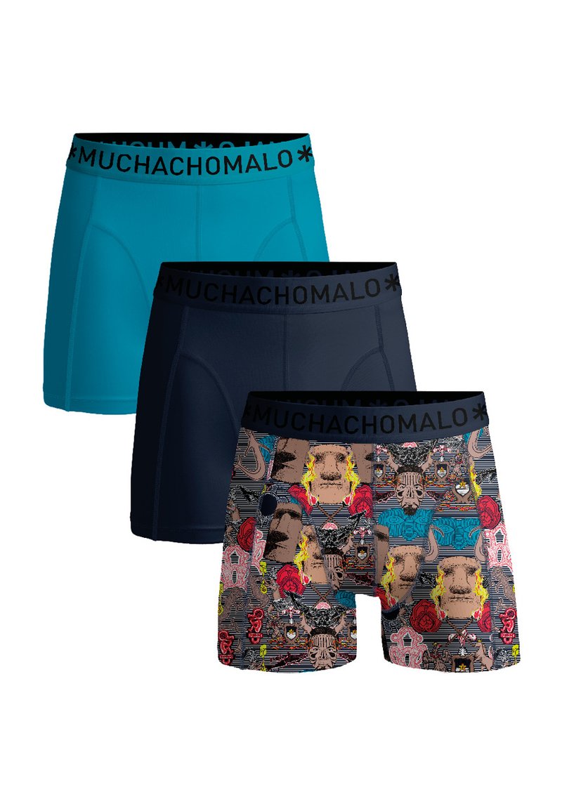 MUCHACHOMALO 3-PACK  - Boxer alsónadrág - print blue
