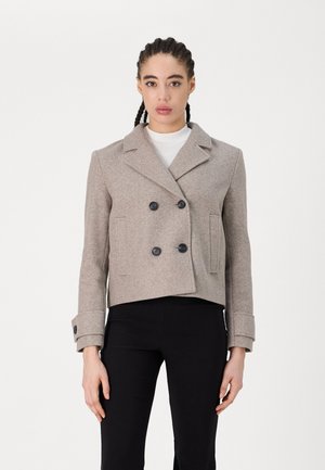 ONLY ONLFREJA SHORT DB JACKET OTW NOOS - Bleiser - mocha meringue detail melange