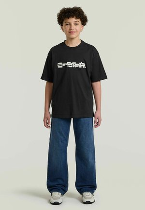 G-STAR, BOYS OVERSIZED T-SHIRT - T-shirt print - dk black