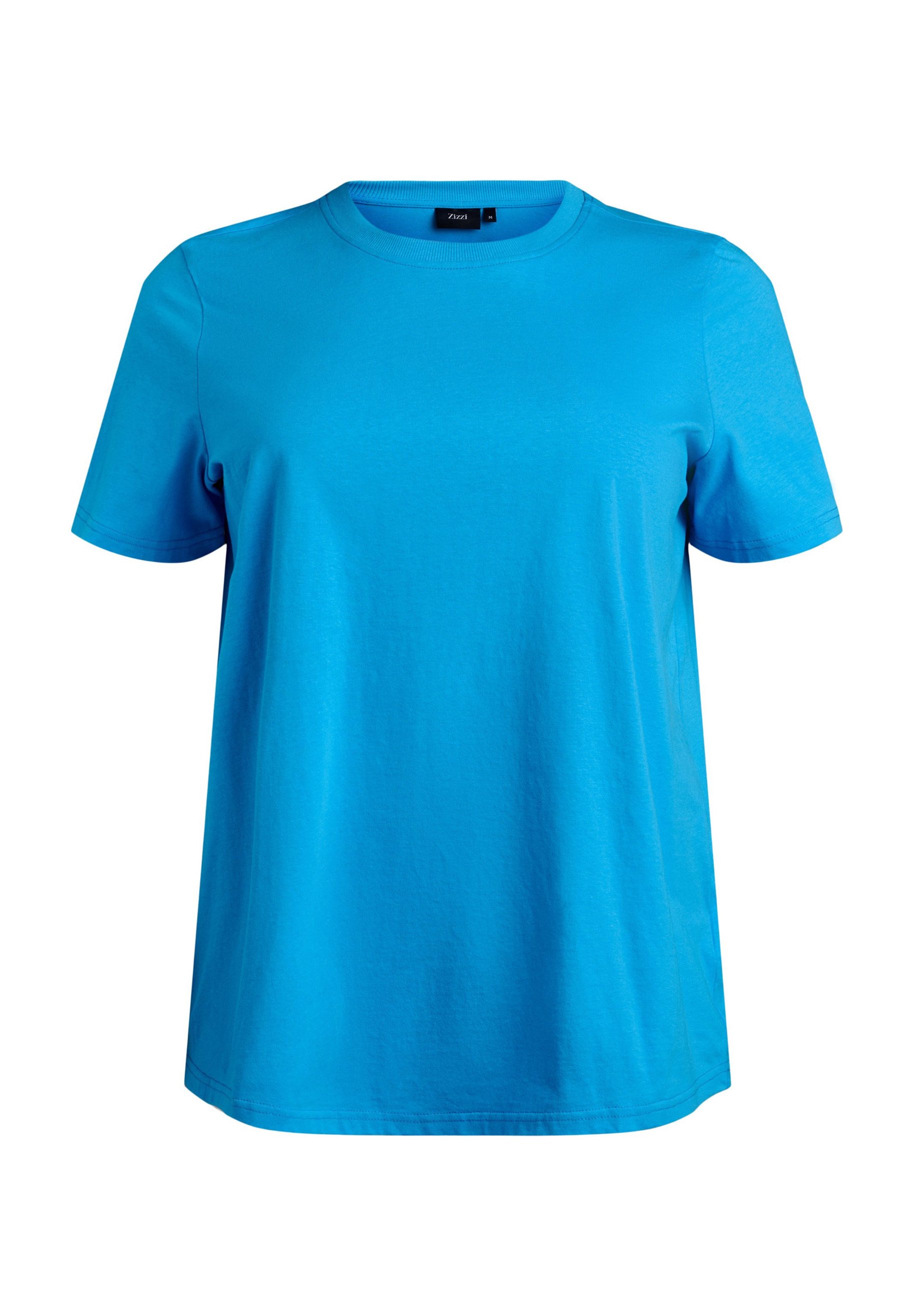 Zizzi MIT RUNDHALSAUSSCHNITT - Basic T-shirt - malibu blue/blue