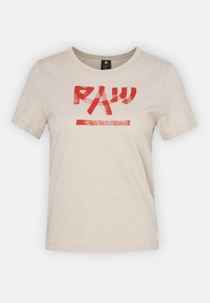 G-STAR CALLIGRAPHY  - Trükipildiga T-särk - moonlight