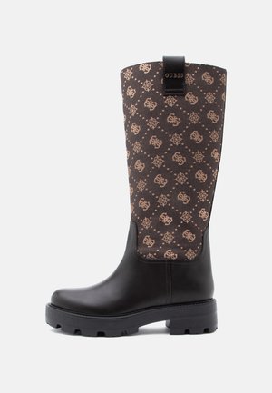 Guess YANNIS - Platform csizmák - dark brown