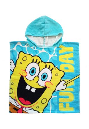 SpongeBob, SPONGEBOB SCHWAMMKOPF BADEPONCHO FUN DAY HANDTUCH BADETUCH MIT KAPUZE - Beach towel - blau