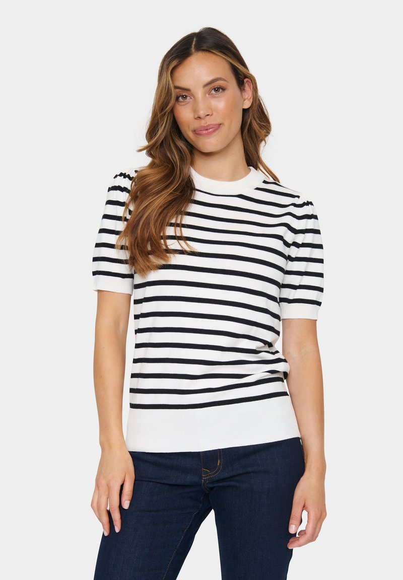 Saint Tropez MILA STRIPED - T-shirt print - ice