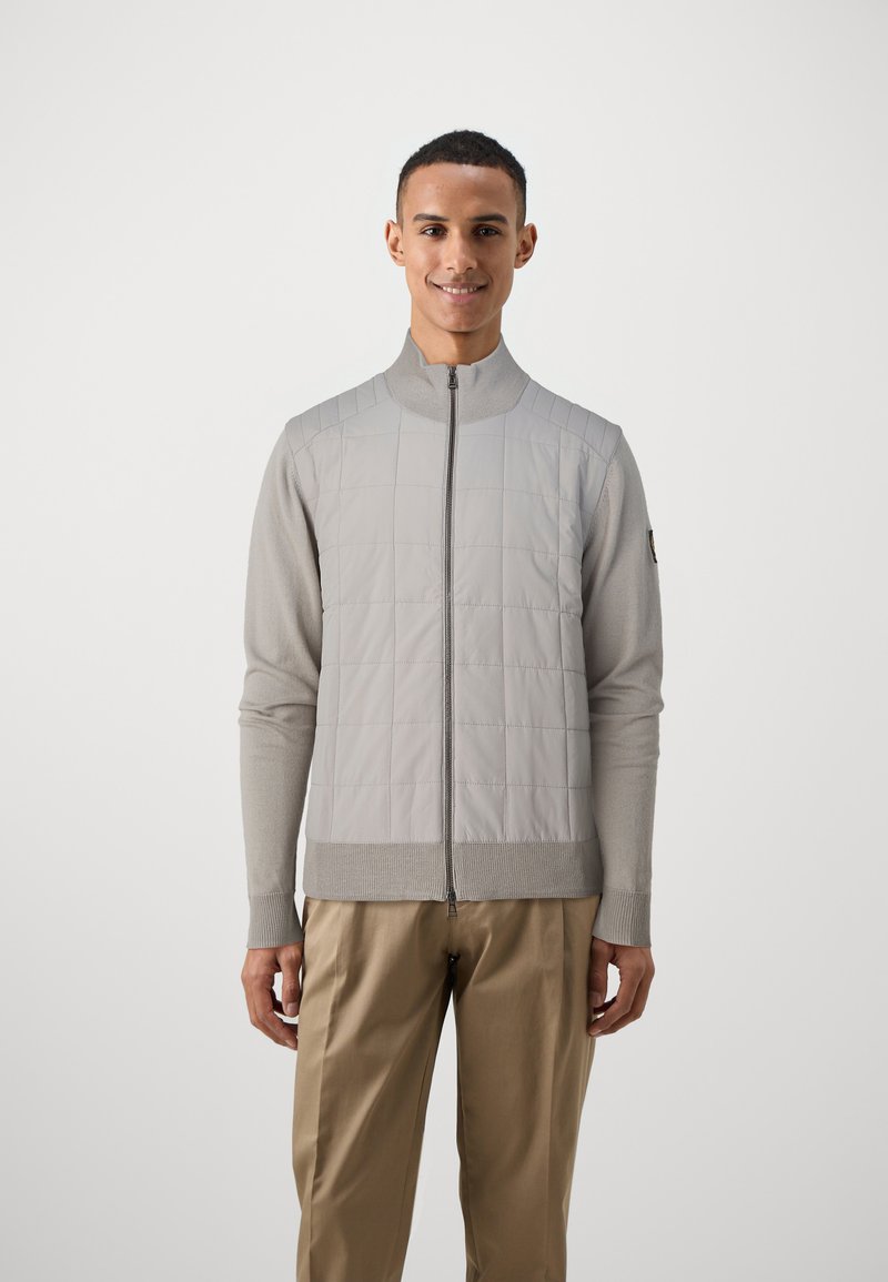 Belstaff KELBROOK  ZIP CARDIGAN - Jopica - chrome grey