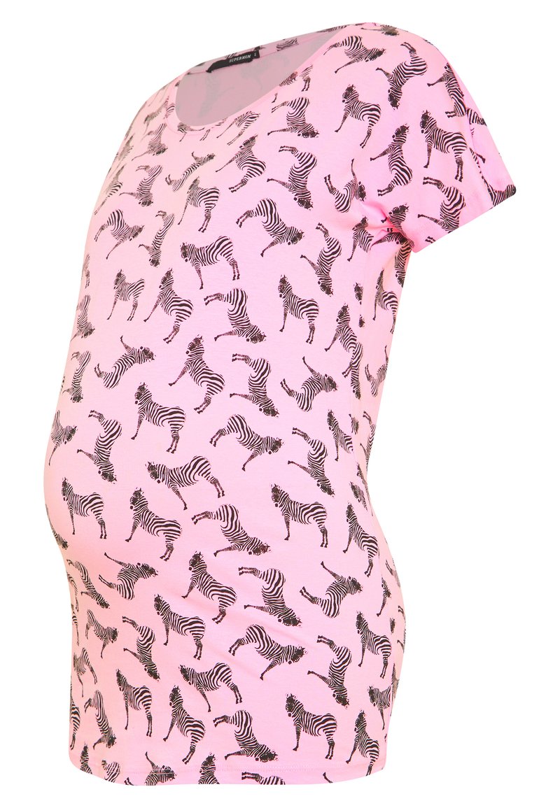 Supermom T-shirt print donkerroze