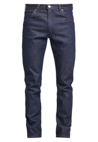 Mörka denimjeans med slim fit, med en klassisk femfickdesign, kontrasterande sömmar och metalldockstängning.