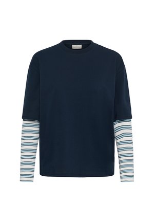 Kaffe, KALOREN T-SHIRT - Longsleeve - midnight   blue stripe