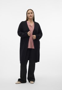 Vero Moda Curve VMCSABA POCKET COATIGAN - Vest - black