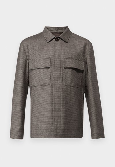 LARDINI GIACCA CAMICIA UOMO - Veste mi-saison - black/white