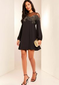 Lipsy LONG SLEEVE REGULAR FIT - Koktélruha / Partiruha - black