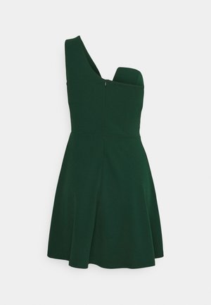 ANNIE ONE SHOULDER SKATER DRESS - Jersey dress - forest green