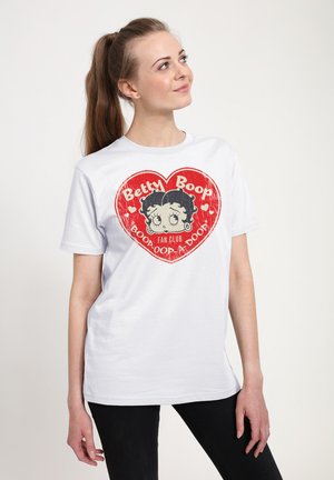BETTY BOOP OOP A DOOP LOVE HEART - Camiseta estampada - white