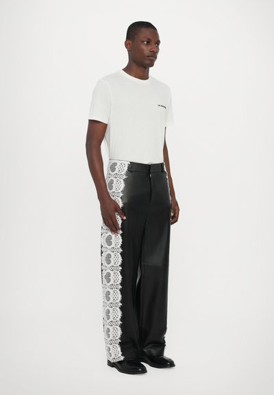 Les Benjamins Pantalon en cuir - black