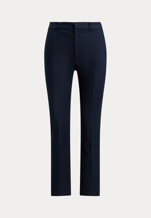 Lauren Ralph Lauren Petite, DOUBLE-FACED COTTON SLIM STRAIGHT PANT - Nohavice - navy