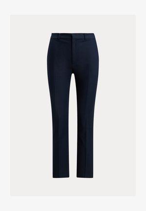Lauren Ralph Lauren Petite, DOUBLE-FACED COTTON SLIM STRAIGHT PANT - Nohavice - navy