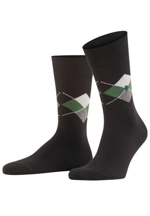 Burlington Chaussettes Homme King Coton Bio Argyle - Chaussettes Respirantes Renforcées Motif Losanges Fantaisie